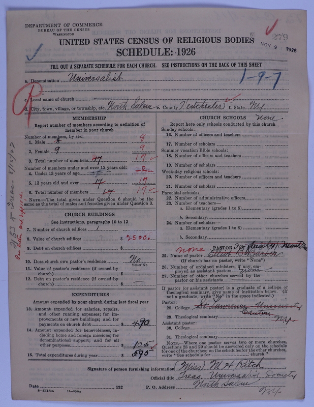 Scan of Universalist Church: 279