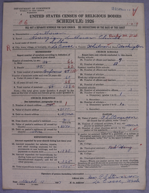 Scan of Norwegian Lutheran Church of America: 2499