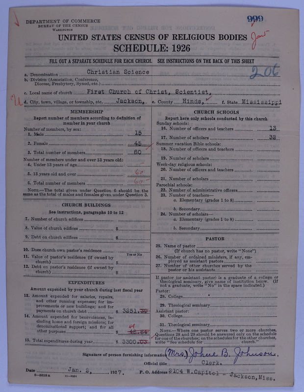 Scan of Church of Christ, Scientist: 999