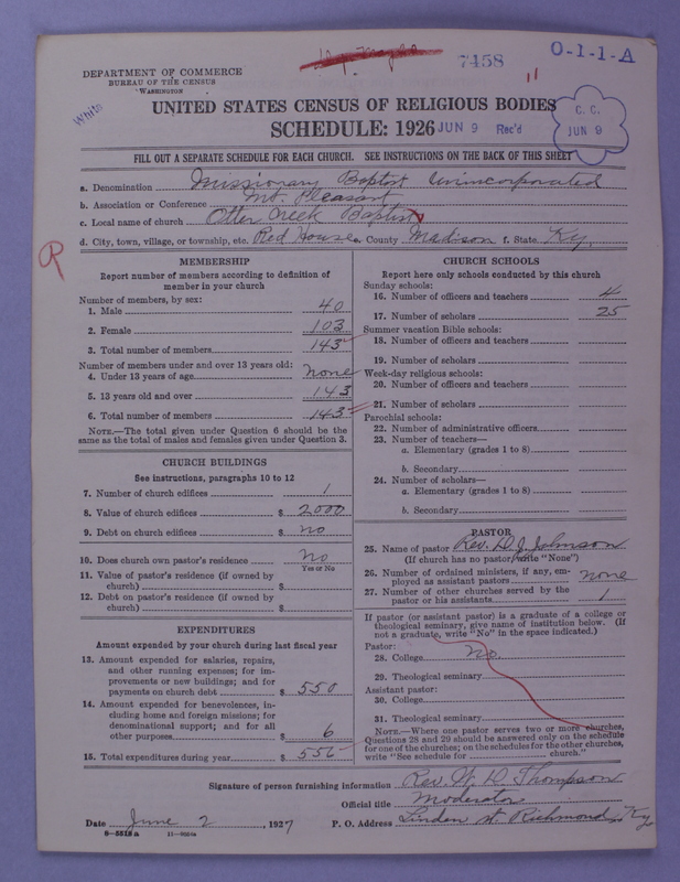 Scan of Negro Baptists: 7458