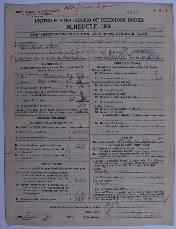 Scan of Disciples of Christ: 6085