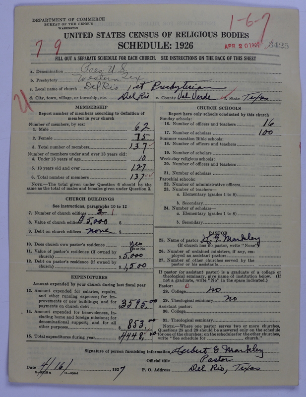 Scan of Presbyterian Church in the United States: 3425