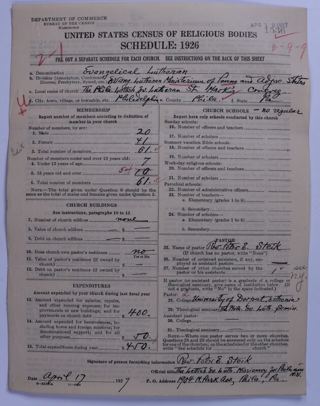 Scan of United Lutheran Church in America: 1536