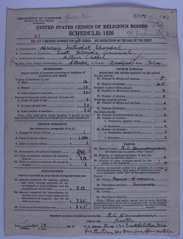 Scan of African Methodist Episcopal Church: 3307