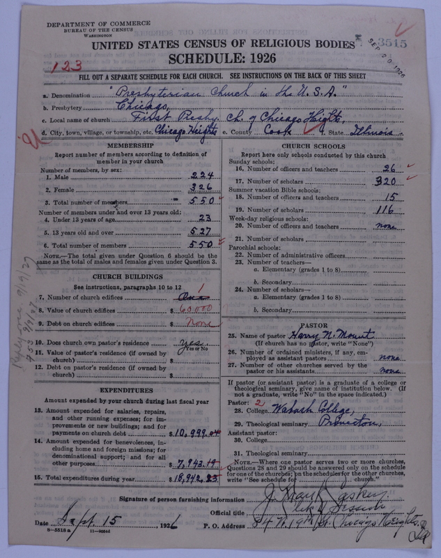 Scan of Presbyterian Church in the United States of America: 3515