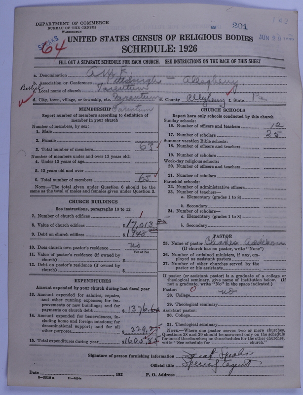 Scan of African Methodist Episcopal Church: 201