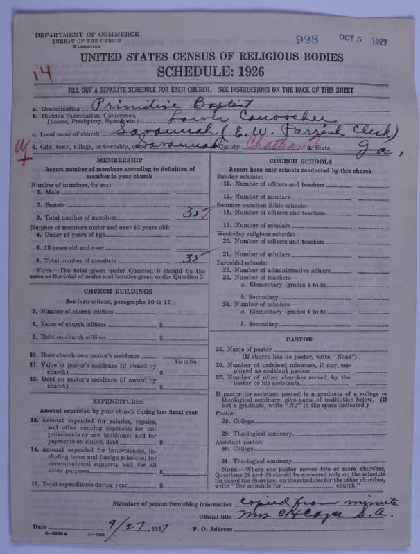 Scan of Primitive Baptists: 998