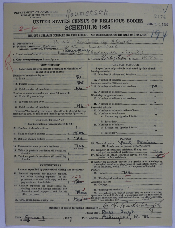 Scan of Church of the United Brethren in Christ: 2474