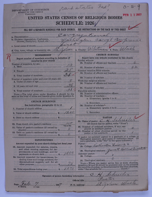 Scan of Federated Churches: