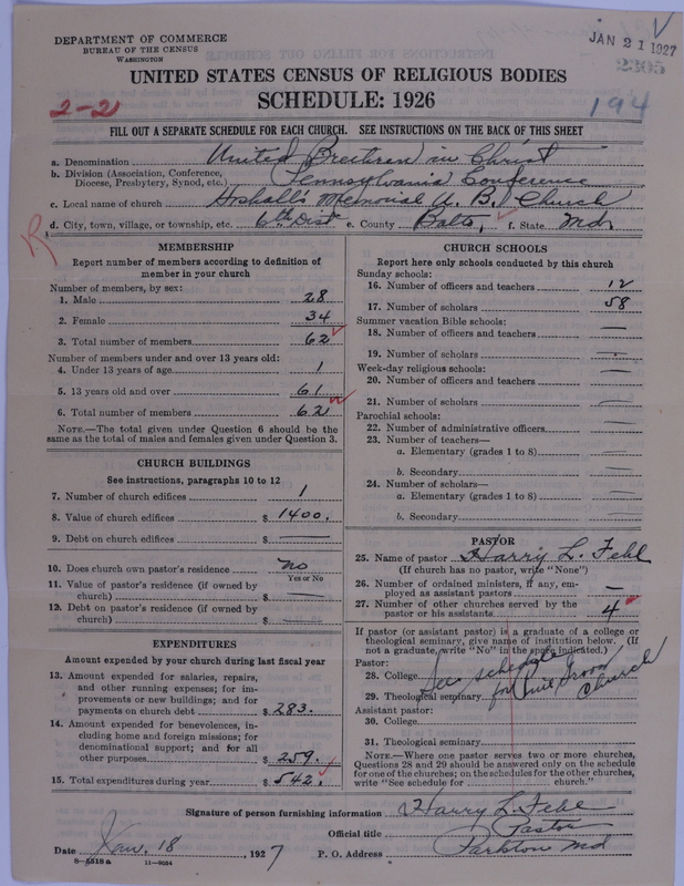 Scan of Church of the United Brethren in Christ: 2305