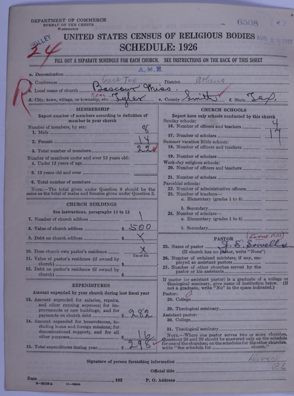 Scan of African Methodist Episcopal Church: 6508