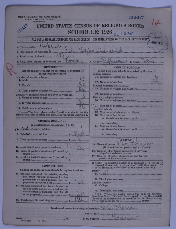 Scan of Negro Baptists: 20867