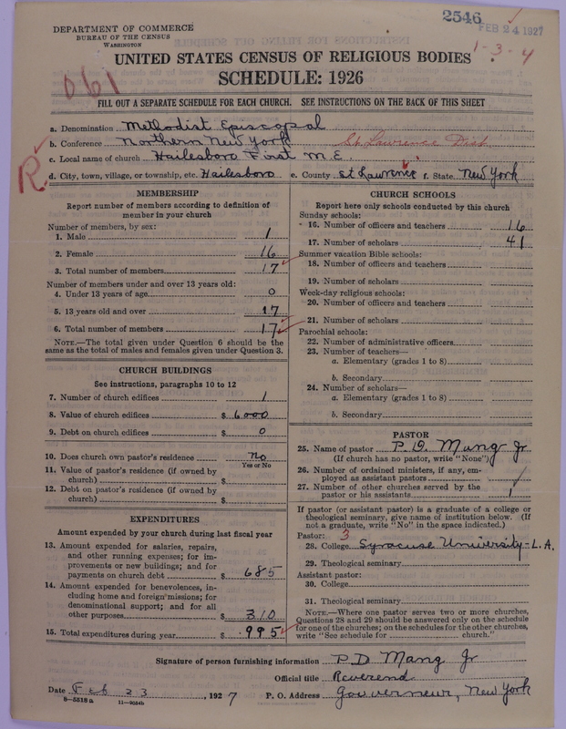 Scan of Methodist Episcopal Church: 2546