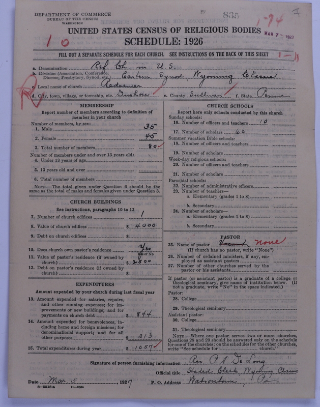 Scan of Reformed Church in the United States: 835