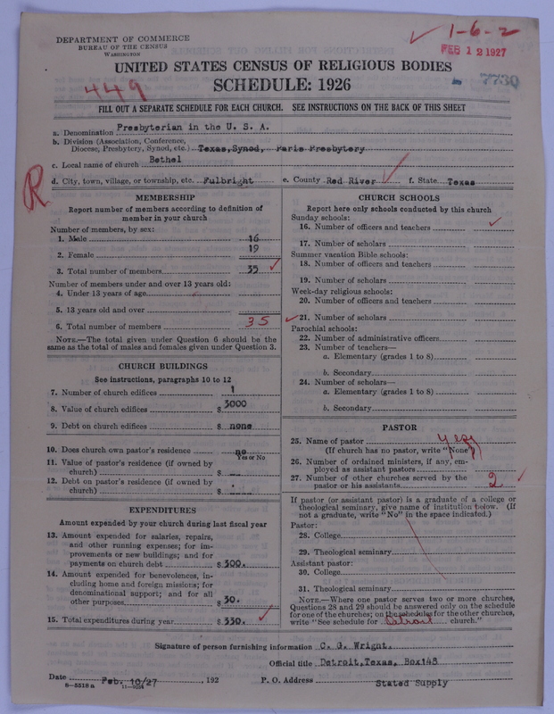 Scan of Presbyterian Church in the United States of America: 7730