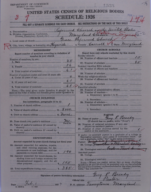 Scan of Reformed Church in the United States: 1533