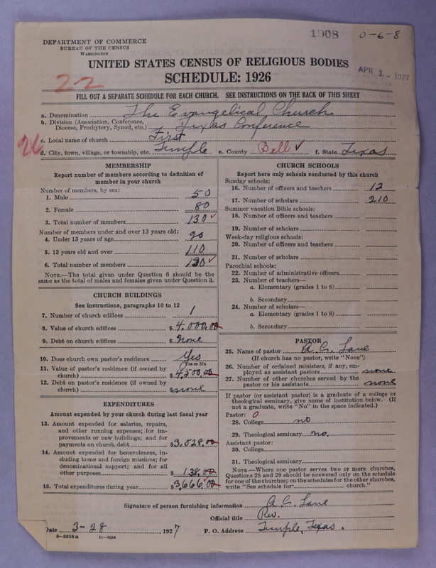 Scan of Evangelical Church: 1908