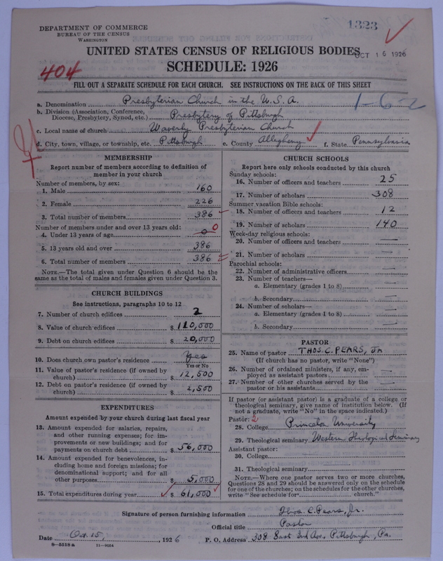 Scan of Presbyterian Church in the United States of America: 1323