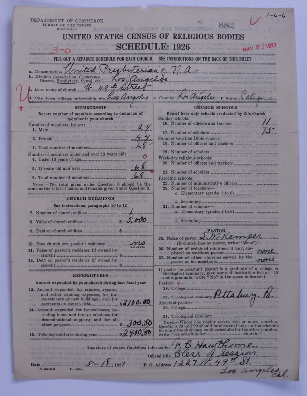 Scan of United Presbyterian Church of North America: 882