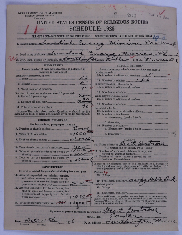 Scan of Swedish Evangelical Mission Covenant of America: 204