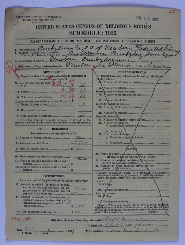 Scan of Federated Churches: 63