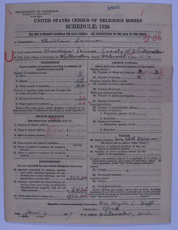 Scan of Church of Christ, Scientist: 1885