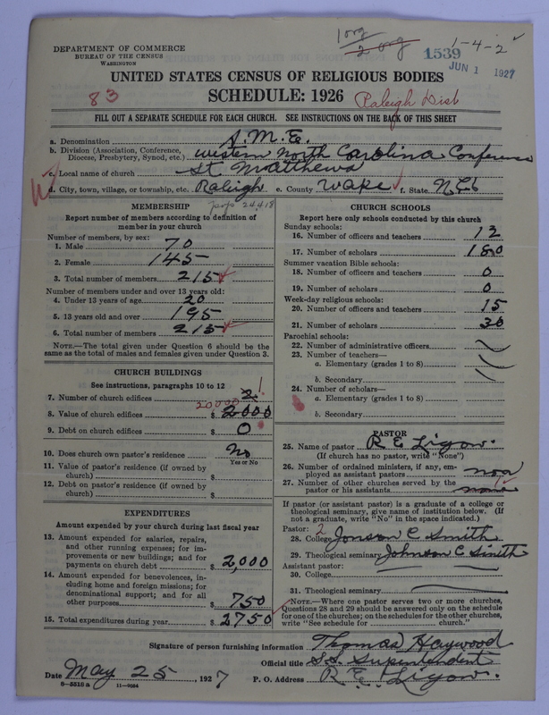 Scan of African Methodist Episcopal Church: 1539