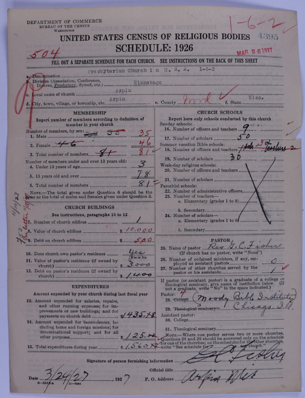 Scan of Presbyterian Church in the United States of America: 4395