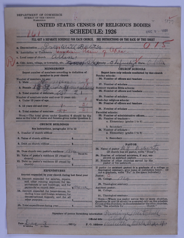 Scan of Free Will Baptists: 977