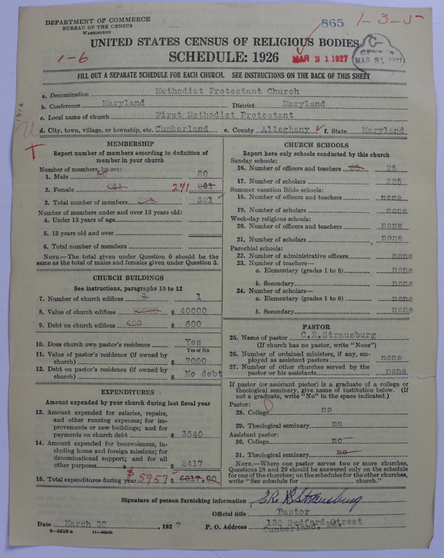 Scan of Methodist Protestant Church: 865