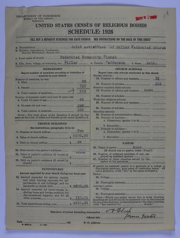 Scan of Federated Churches: 114