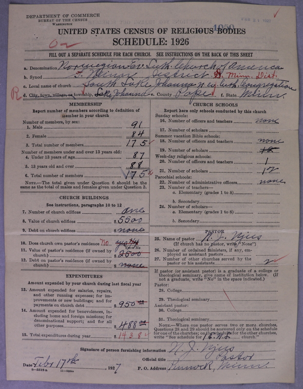 Scan of Norwegian Lutheran Church of America: 1050
