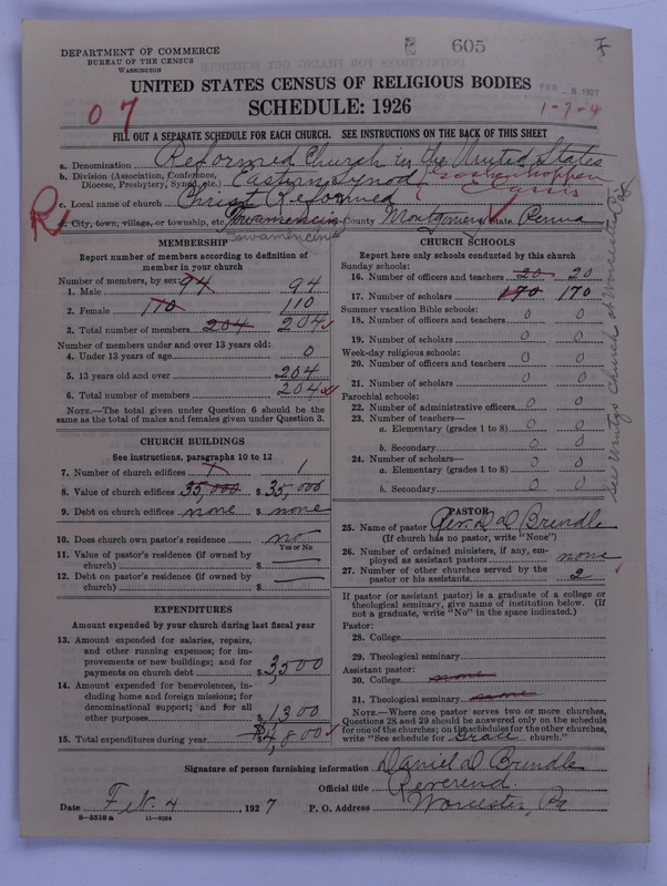 Scan of Reformed Church in the United States: 605