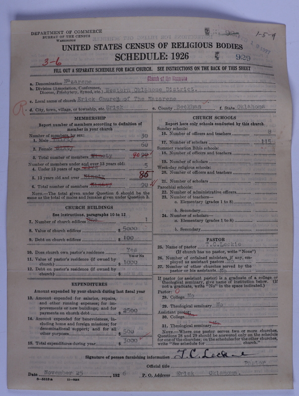 Scan of Church of the Nazarene: 929