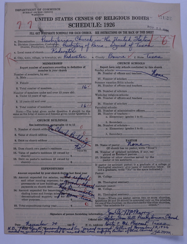 Scan of Presbyterian Church in the United States: 3122