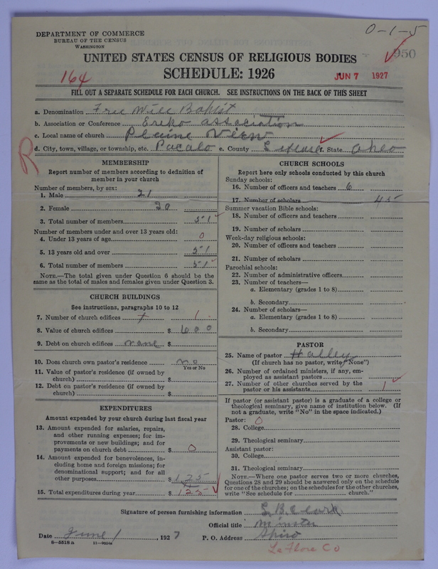 Scan of Free Will Baptists: 950