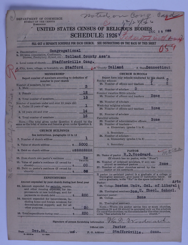 Scan of Federated Churches: