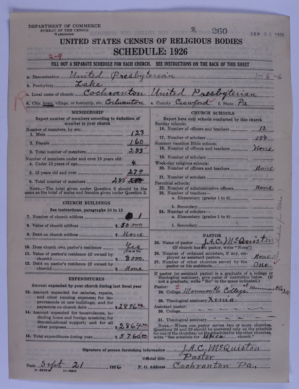 Scan of United Presbyterian Church of North America: 260
