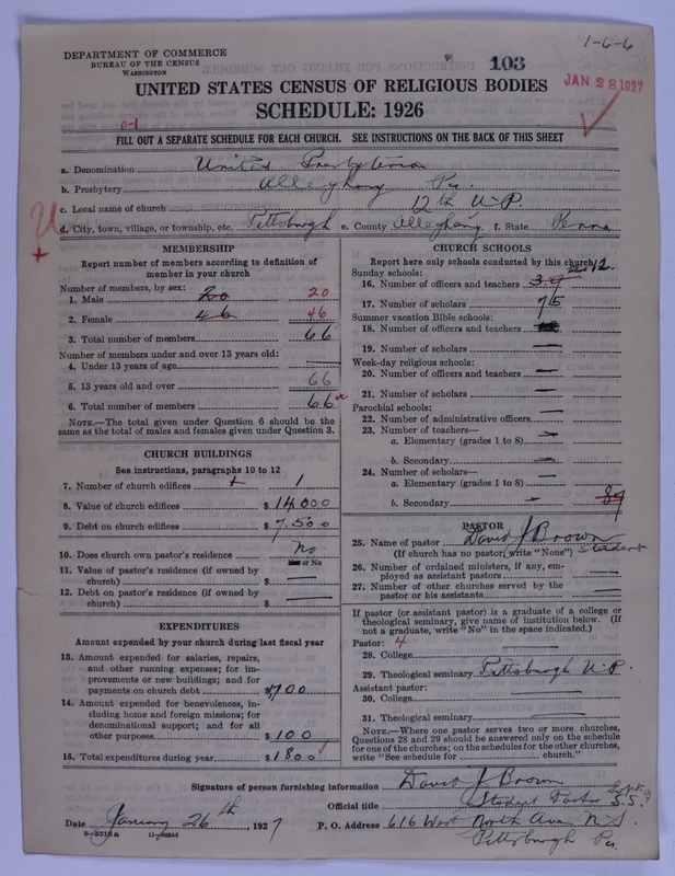 Scan of United Presbyterian Church of North America: 103