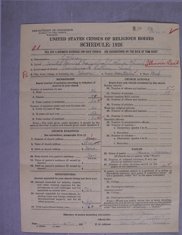 Scan of United Danish Evangelical Lutheran Church in America: 21