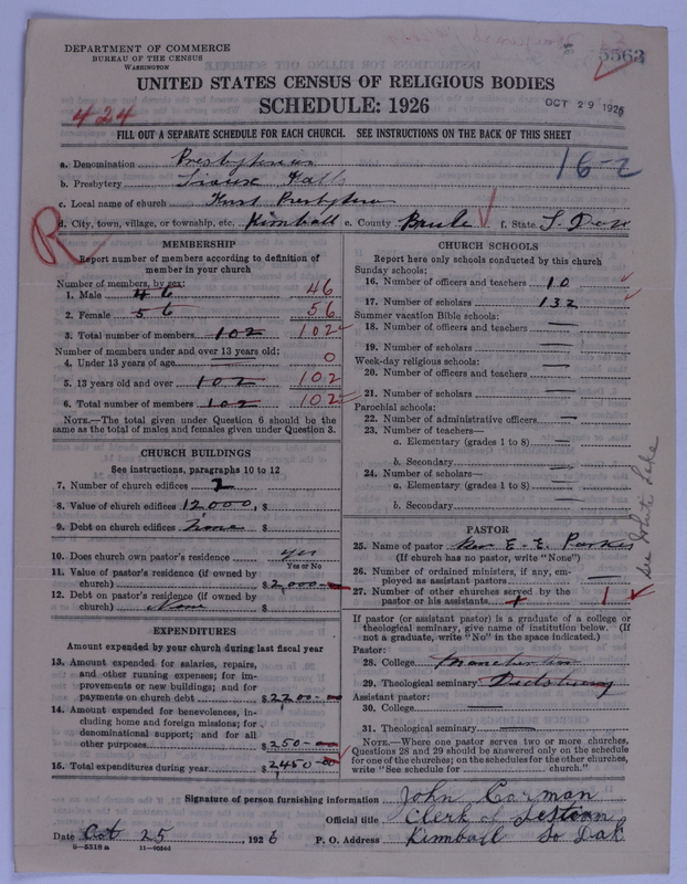 Scan of Presbyterian Church in the United States of America: 5563