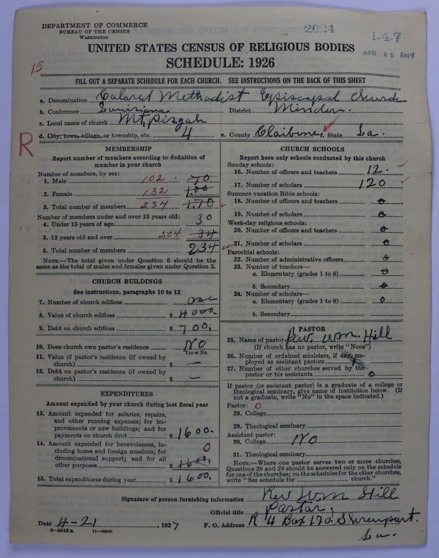 Scan of Colored Methodist Episcopal Church: 2024