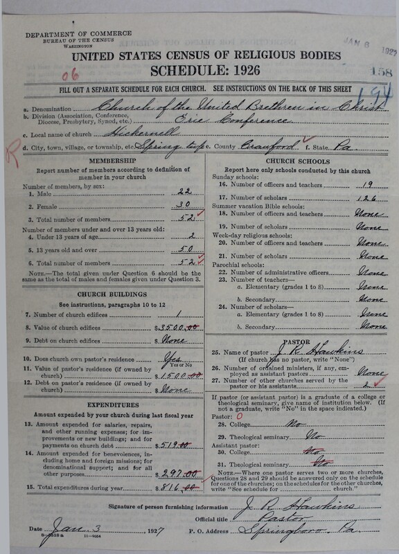 Scan of Church of the United Brethren in Christ: 158