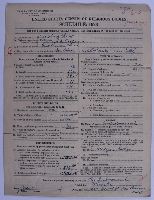 Scan of Disciples of Christ: 7358