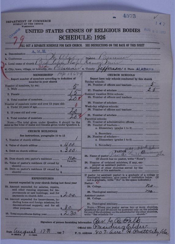 Scan of African Methodist Episcopal Church: 4573