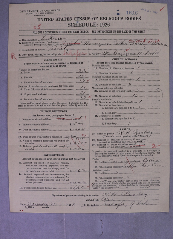 Scan of Norwegian Lutheran Church of America: 1616