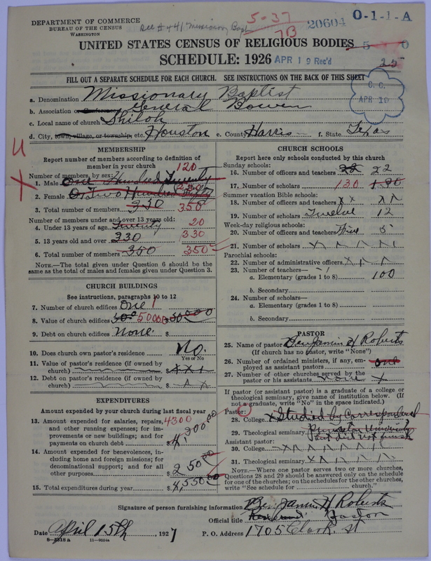 Scan of Negro Baptists: 20604