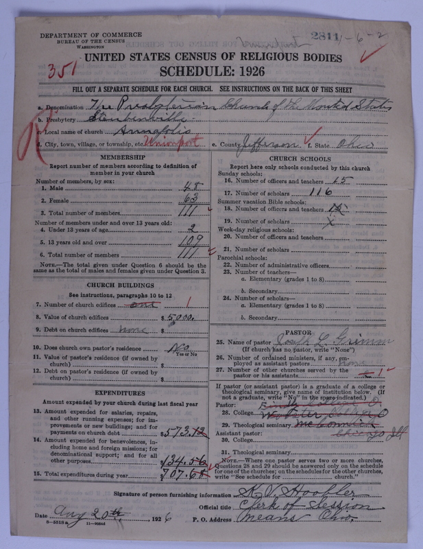 Scan of Presbyterian Church in the United States of America: 2811