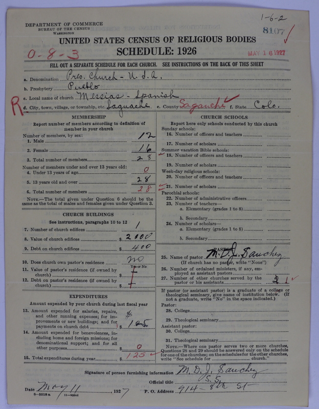 Scan of Presbyterian Church in the United States of America: 8107