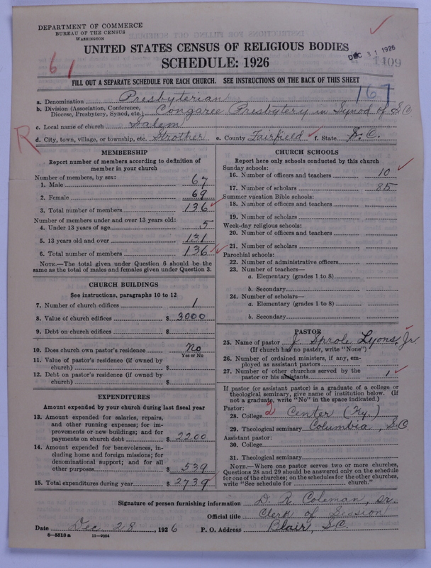 Scan of Presbyterian Church in the United States: 1409